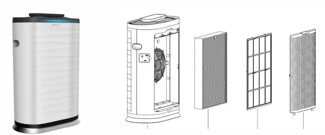 Antivirus Desktop Indoor Household Electronic Air Purifier with WiFi APP Function